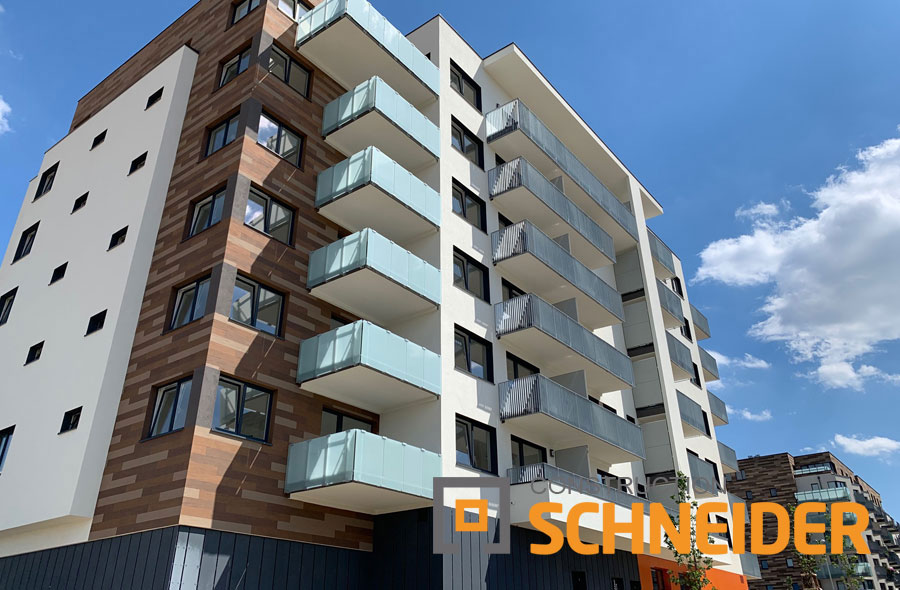 Právě jsme realizovali výrobu a montáž celoskleněného a ocelového zábradlí na bytovém domě Barrandov objekt G v Praze r. 2020